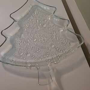Indiana Glass Christmas Serving Tray #2